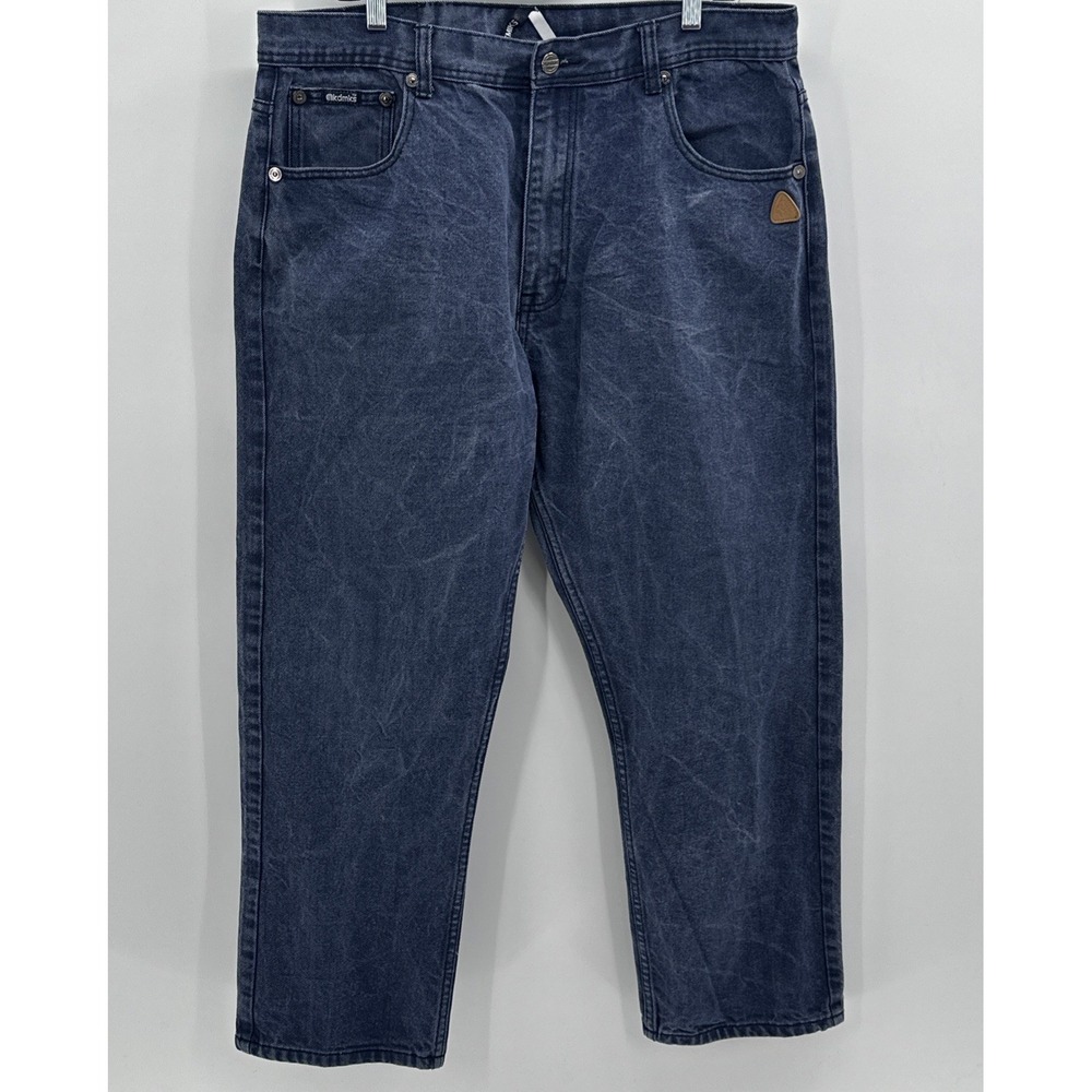 Akdmks Jeans Y2K Blue Size 36x30 Skater Hip Hop Stash Pocket Acid Wash Baggy 90s